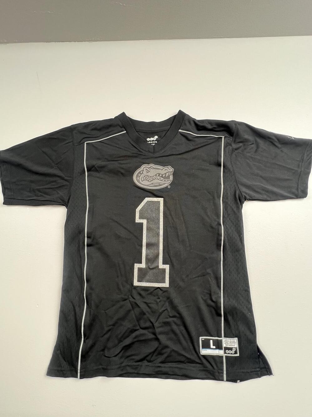 Florida Gators Jersey Boys Large 14/16 Black NCAA Football Gen2 Youth #1